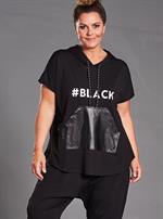 Gozzip Black -  Lizette Hood T-shirt, Sort